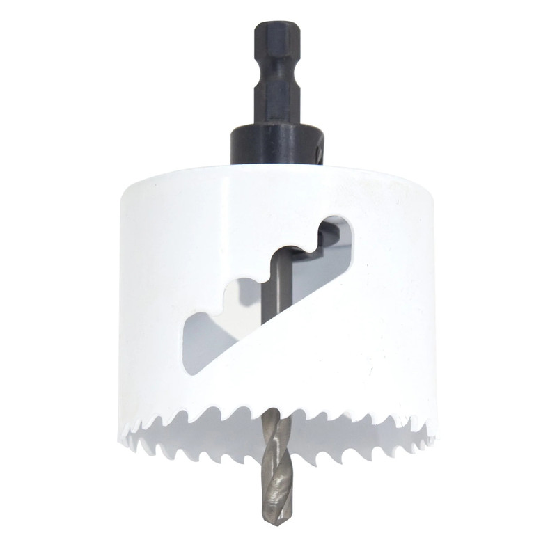 Bi-Metal Hole Saw with Mandrel and Pilot Drill - Size:2-3/4"